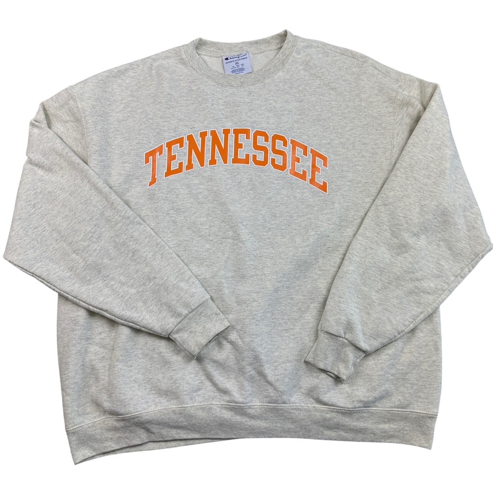 Vintage Champion Tennessee Sweatshirt Mens 2XL Gray Heather Crewneck Pullover